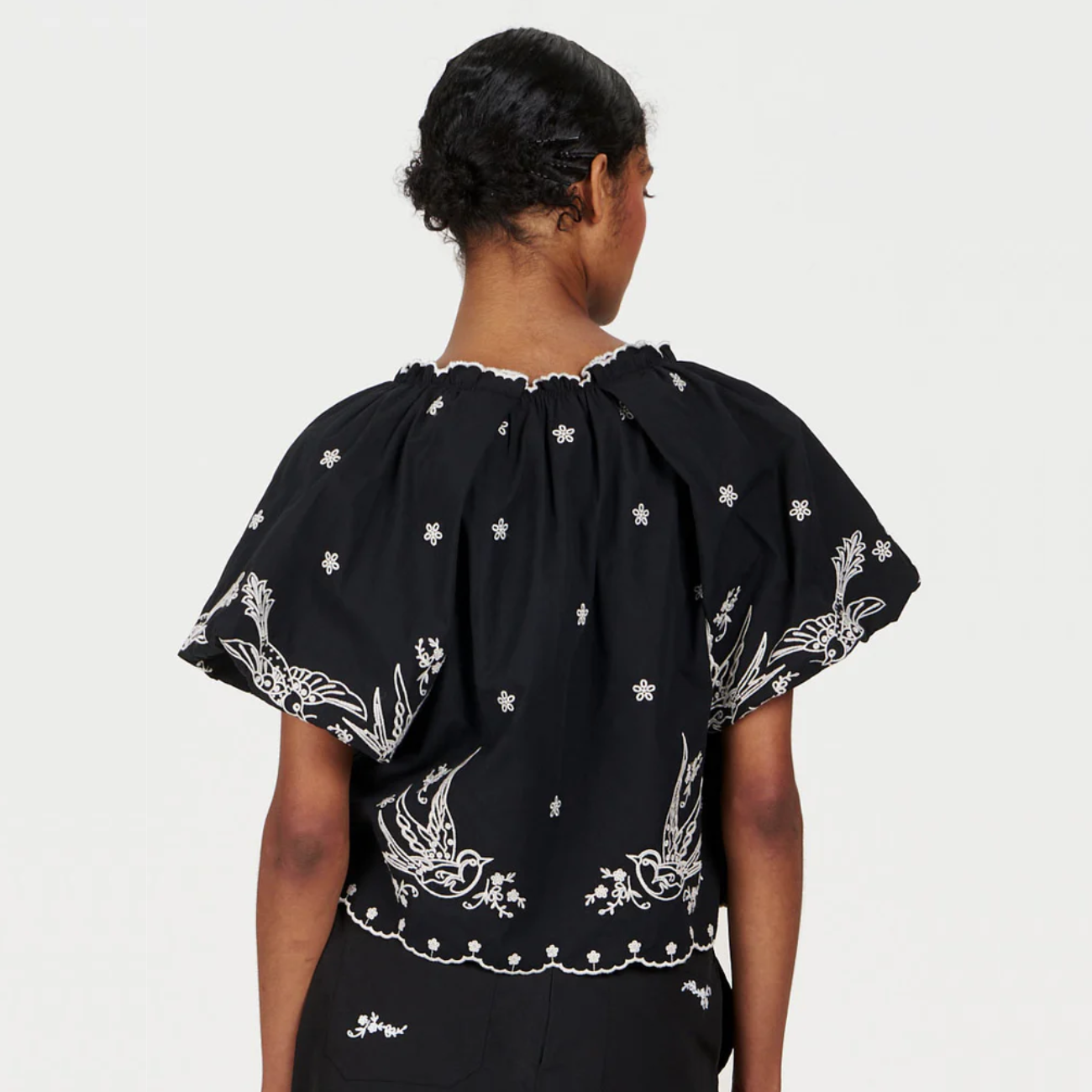 Blouse brodée à nouer BEATRIX - KOMODO