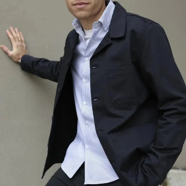 Chemise GRAHAM en laine mérinos - ADRESSE PARIS