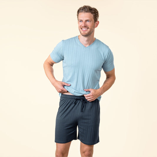 Pyjama court cotelé REX en coton bio - LIVING CRAFTS