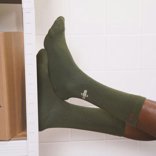 Chaussettes brodées Bouton - ADAM