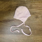 Bonnet de naissance à nouer, réversible velours et jersey 100% coton bio  - POPOLINI