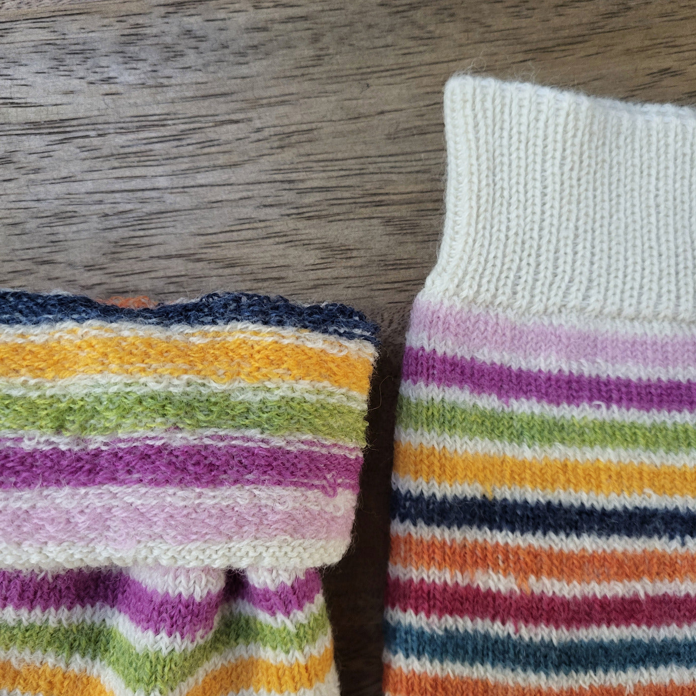 Chaussettes arc en ciel pure laine - HIRSCH NATUR