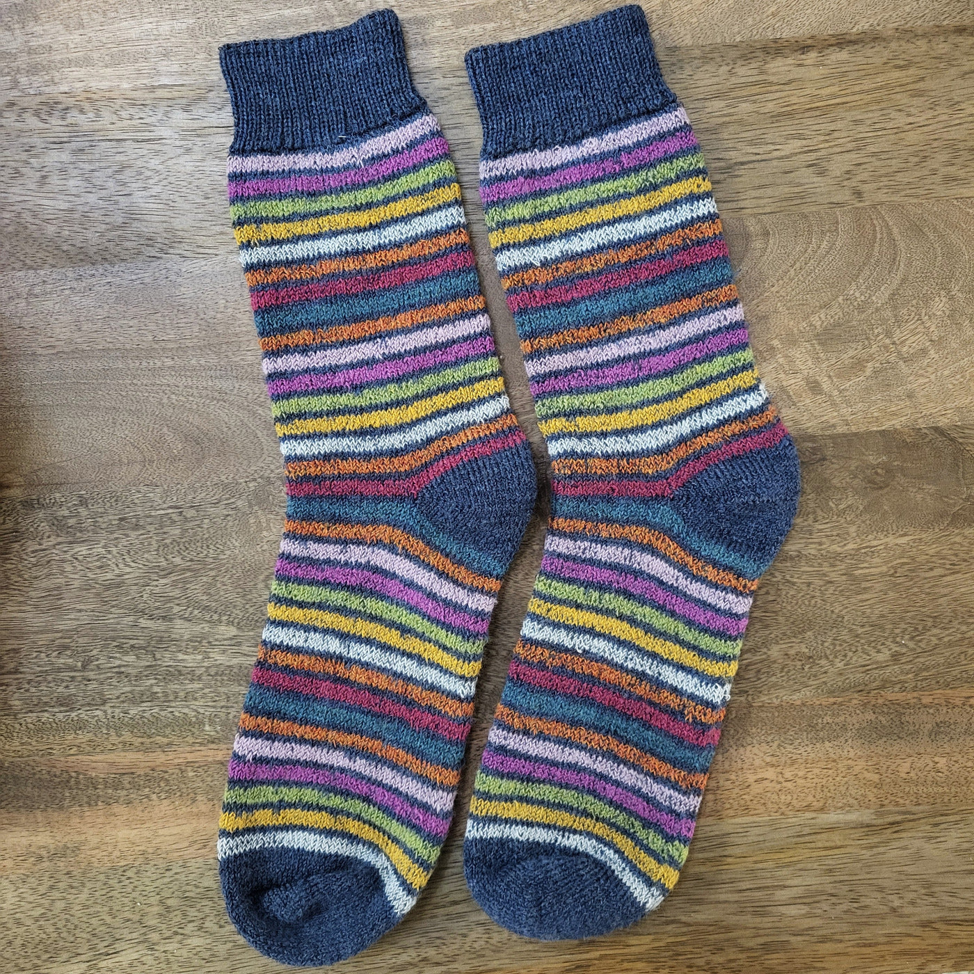 Chaussettes arc en ciel pure laine - HIRSCH NATUR