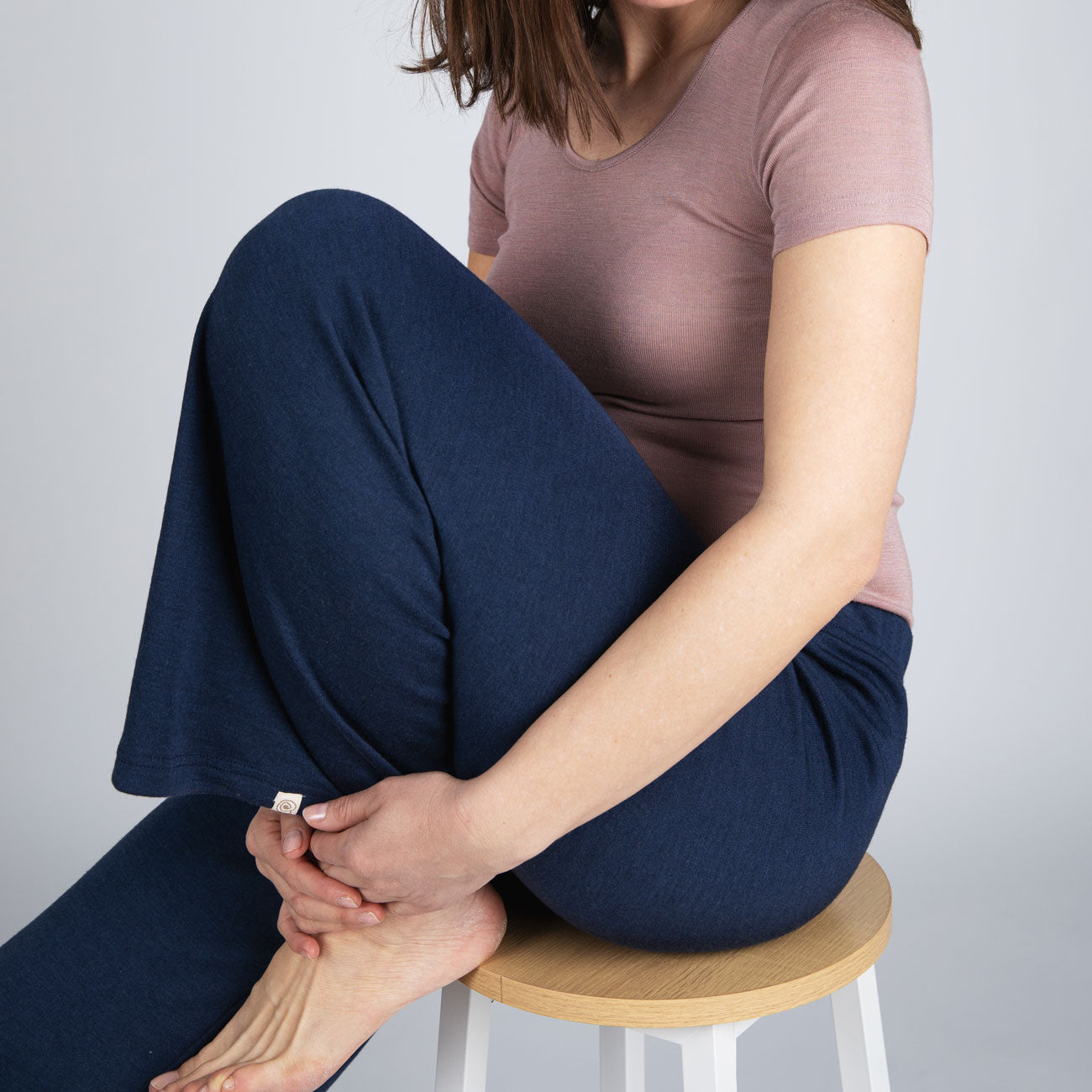 Pantalon large femme en laine et soie - ENGEL