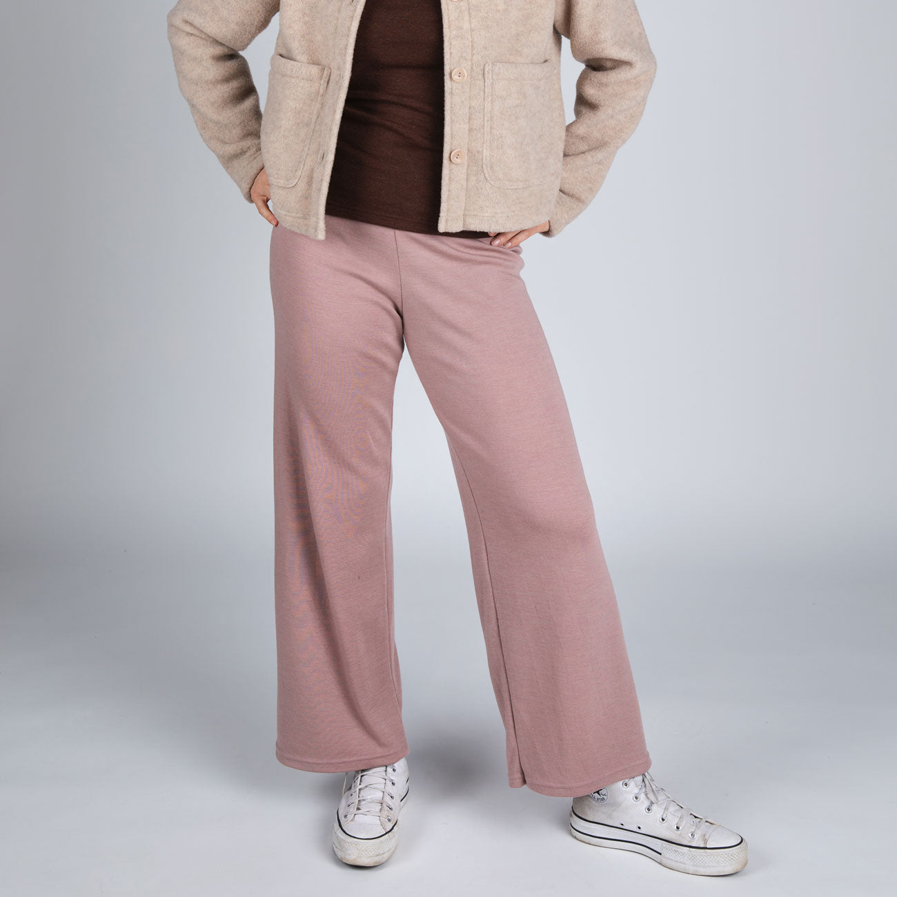 Pantalon large femme en laine et soie - ENGEL