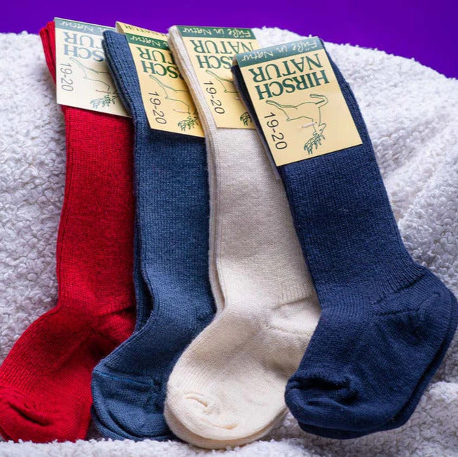 Chaussettes hautes enfants 50% Laine 50% Coton - HIRSCH NATUR