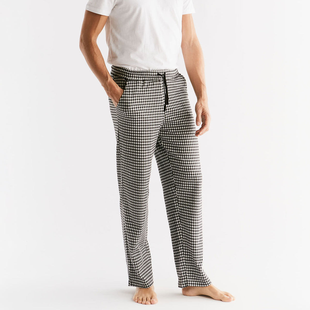 Pantalon à carreaux pour homme 100% coton biologique - ALBERO NATUR