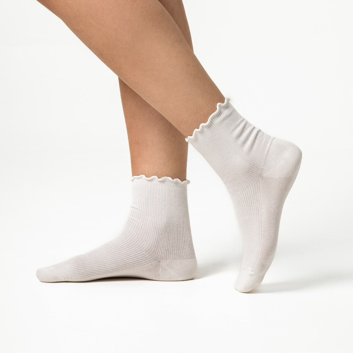 Duo de chaussettes ondulées ASTHER en coton bio - LIVING CRAFTS