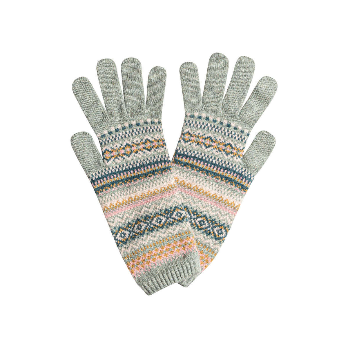 Gants ALPINE en jacquard pour femme 100% laine mérinos - ERIBE