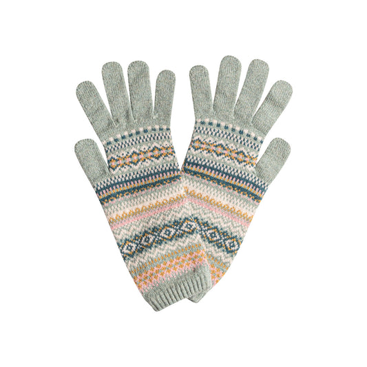 Gants ALPINE en jacquard pour femme 100% laine mérinos - ERIBE