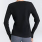 T-shirt col V manches longues en coton - LEELA COTTON