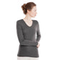 Manches longues FELICIA col V 70% Laine 30% Soie - LIVING CRAFTS