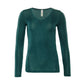 Manches longues FELICIA col V 70% Laine 30% Soie - LIVING CRAFTS