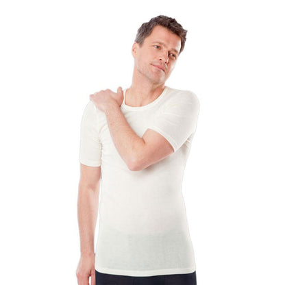 Maillot HARRY manches courtes en laine et soie - LIVING CRAFTS