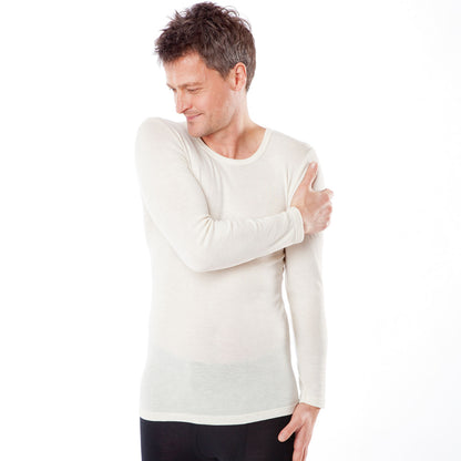 Maillot HARVEY manches longues en laine et soie - LIVING CRAFTS
