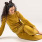 pyjama femme coton bio jaune manches longues
