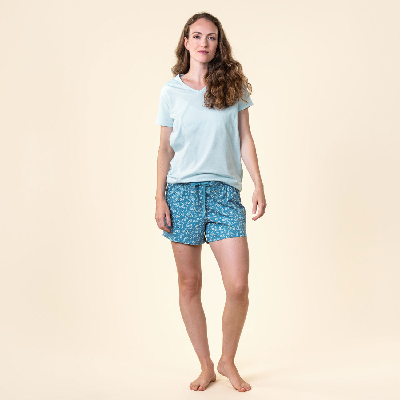 Pyjama short MIRIAM 100% coton bio - LIVING CRAFTS