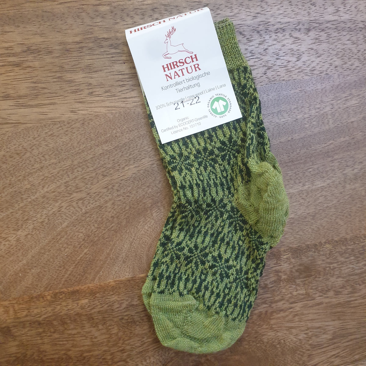 Chaussettes enfants et bébés motif étoile 100% Laine - HIRSCH