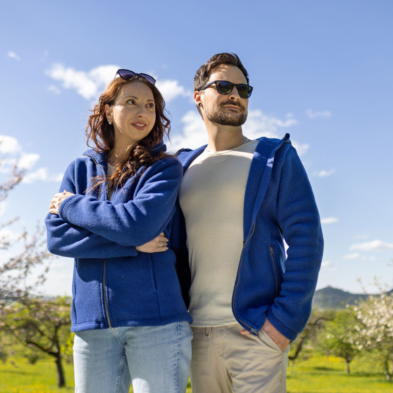 Veste à capuche homme 100% laine polaire - Engel