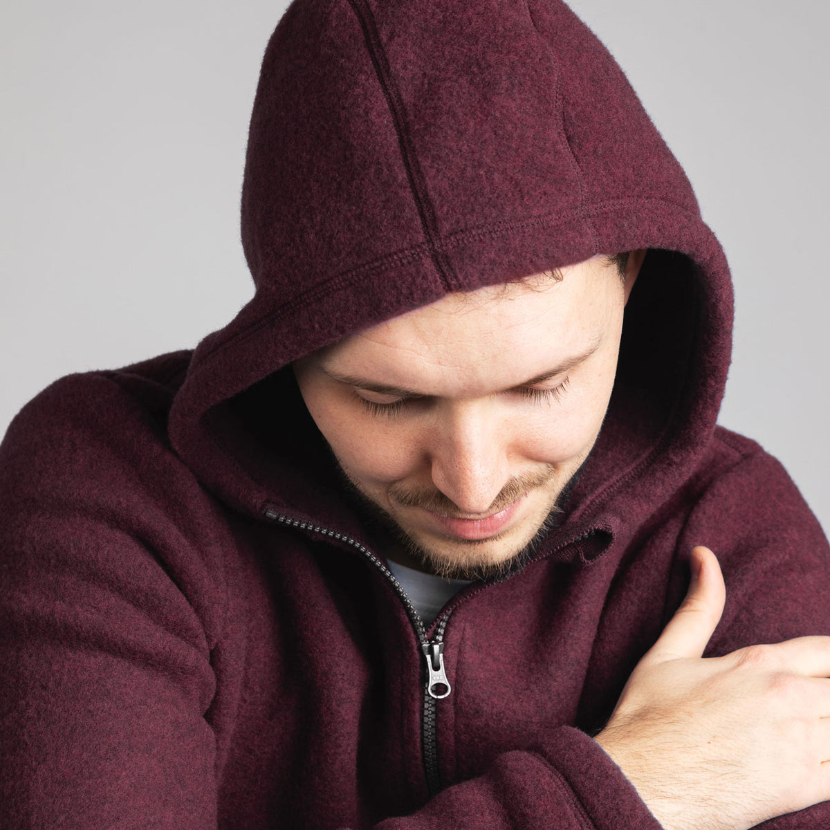 Veste à capuche homme 100% laine polaire - ENGEL