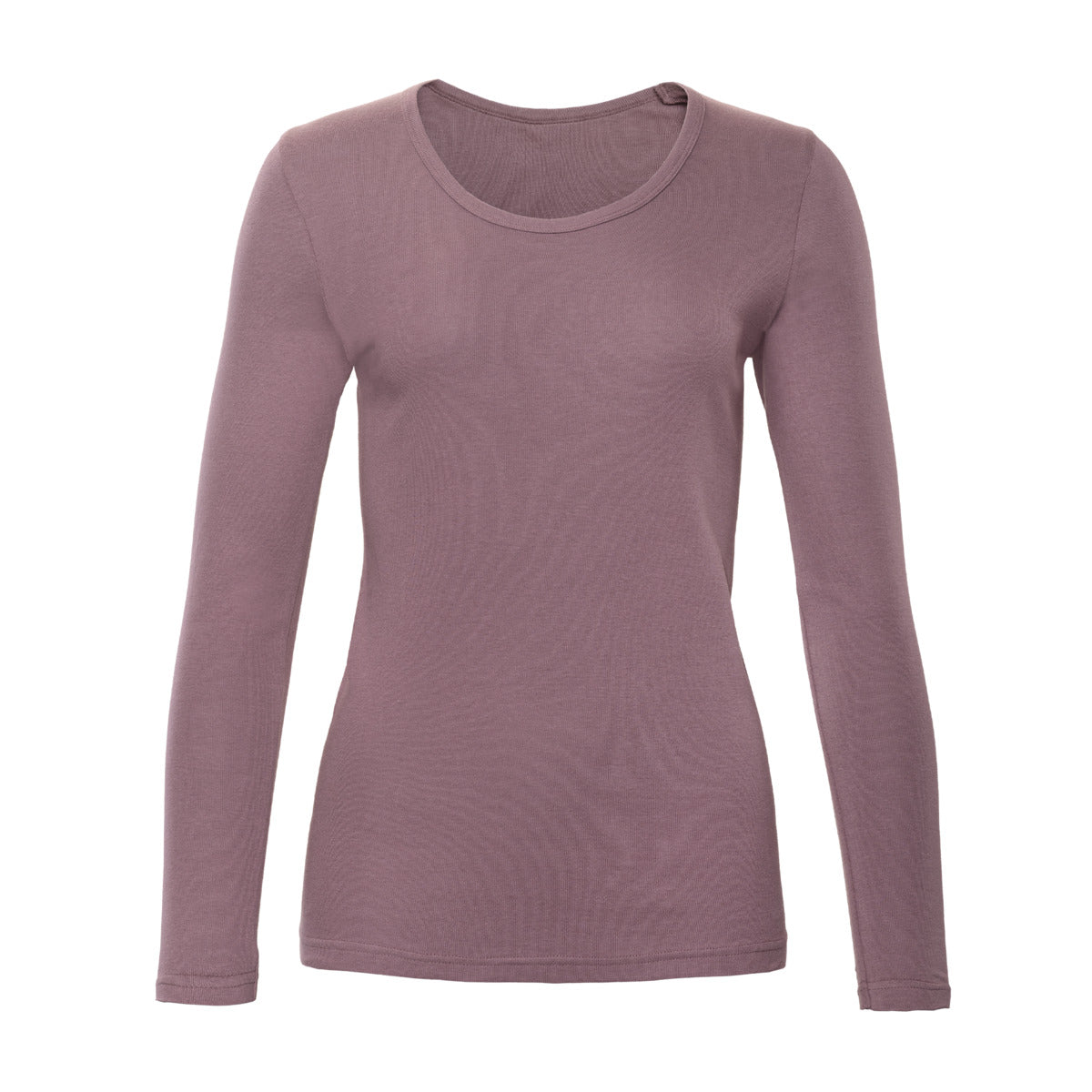 Maillot de corps femmes en coton bio certifié manches longues col rond et sans coutures latérales