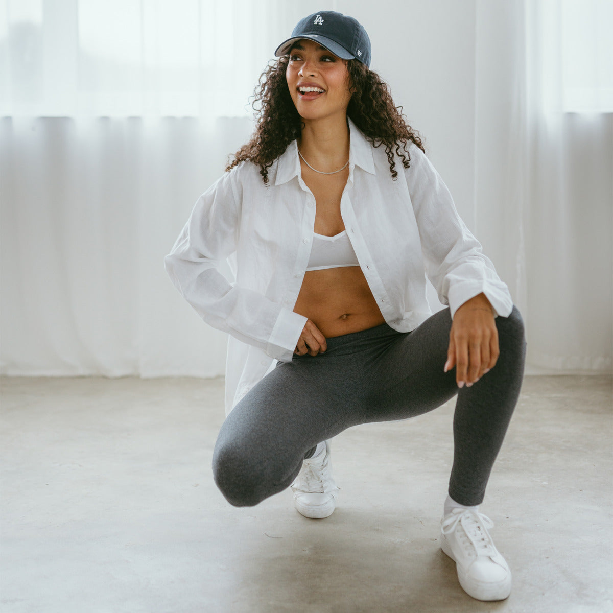 Legging HELLA en coton bio molletonné - LIVING CRAFTS