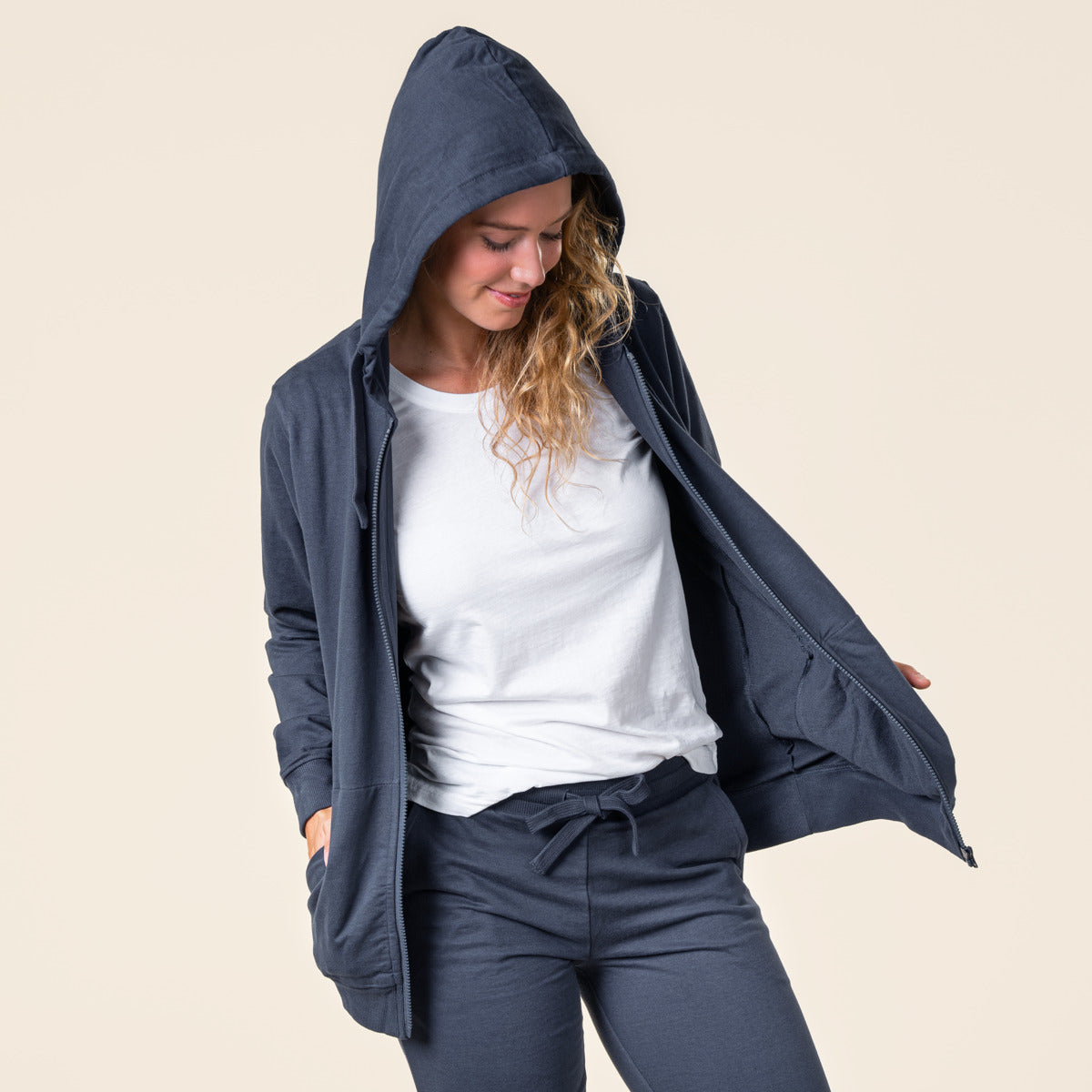 Sweat à capuche LAMINA 100% coton biologique - LIVING CRAFTS