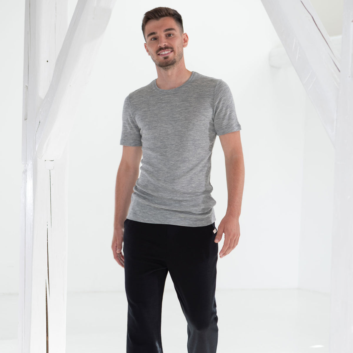 Maillot manches courtes homme laine et soie - ENGEL