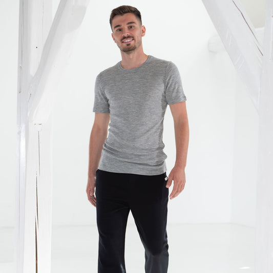 Maillot manches courtes homme laine et soie - ENGEL