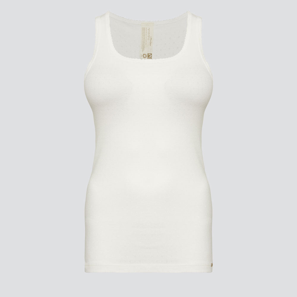 Débardeur 100% coton bio, pointelle - COMAZO