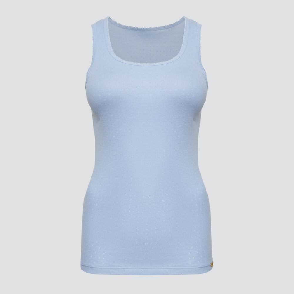 Débardeur 100% coton bio, pointelle - COMAZO