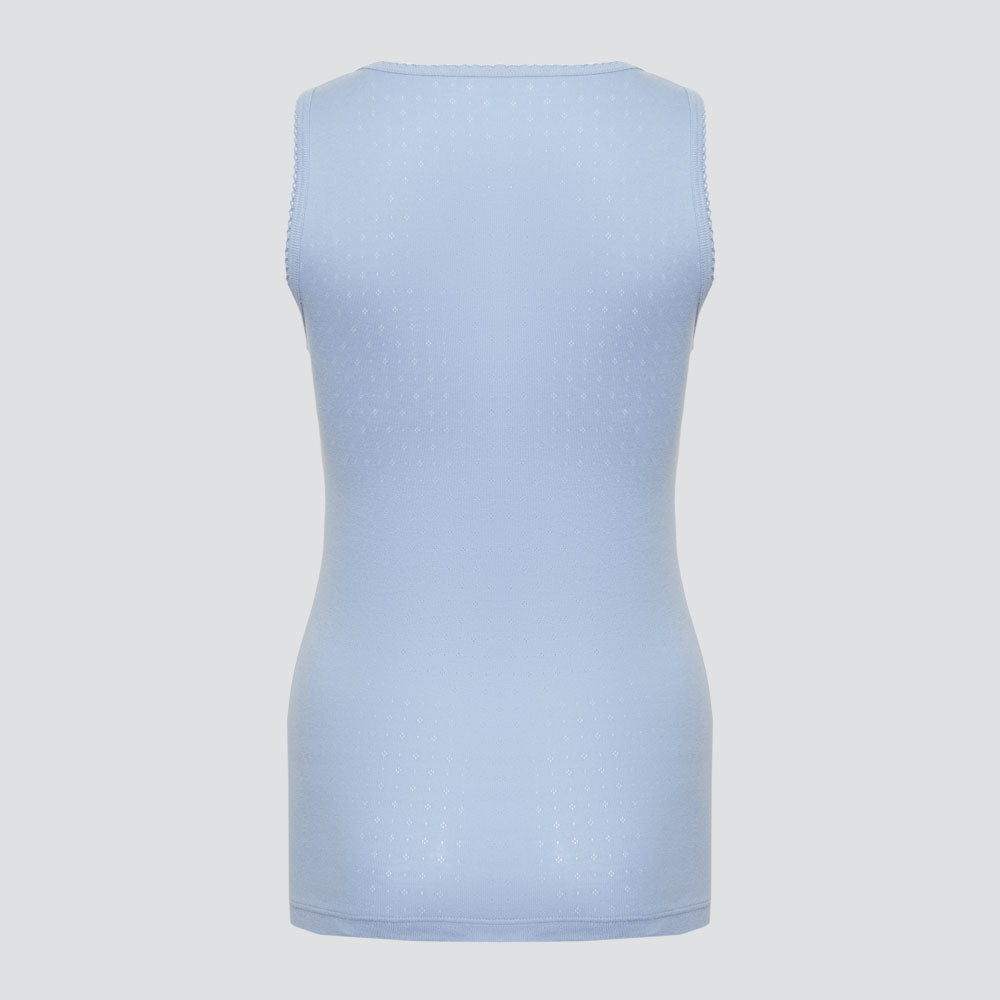 Débardeur 100% coton bio, pointelle - COMAZO