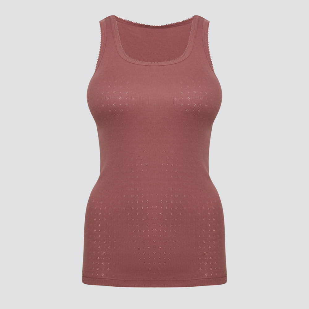 Débardeur 100% coton bio, pointelle - COMAZO