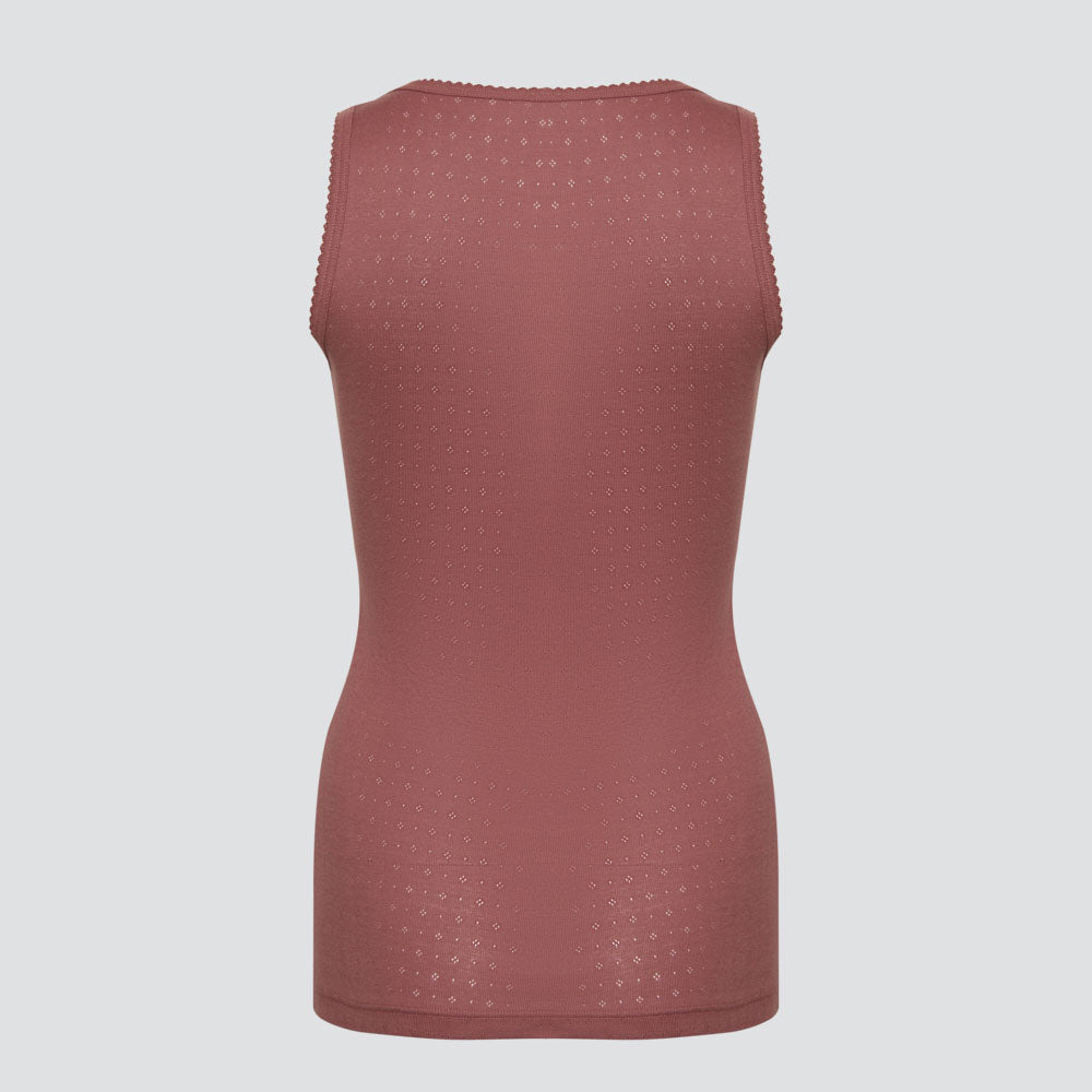 Débardeur 100% coton bio, pointelle - COMAZO