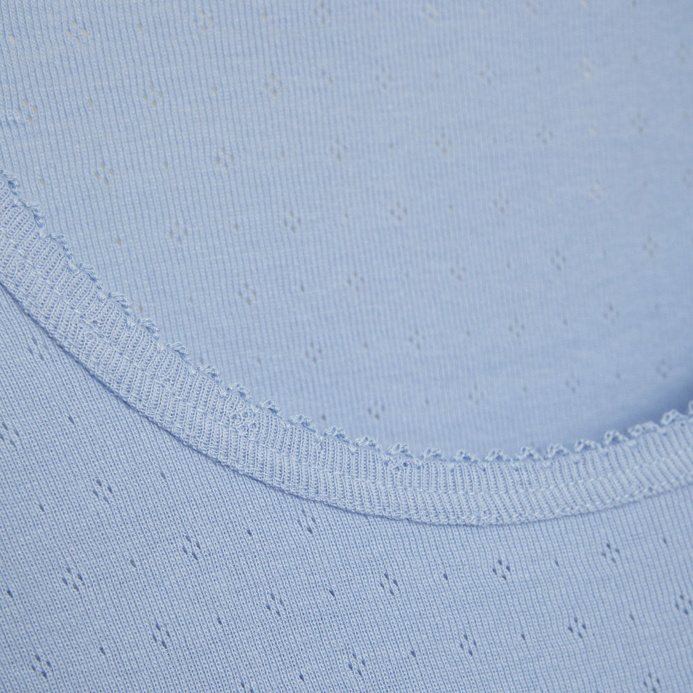 Haut manches longues 100% coton bio, pointelle - COMAZO