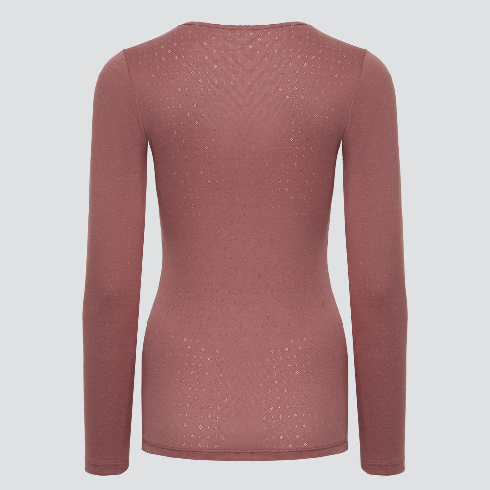 Haut manches longues 100% coton bio, pointelle - COMAZO