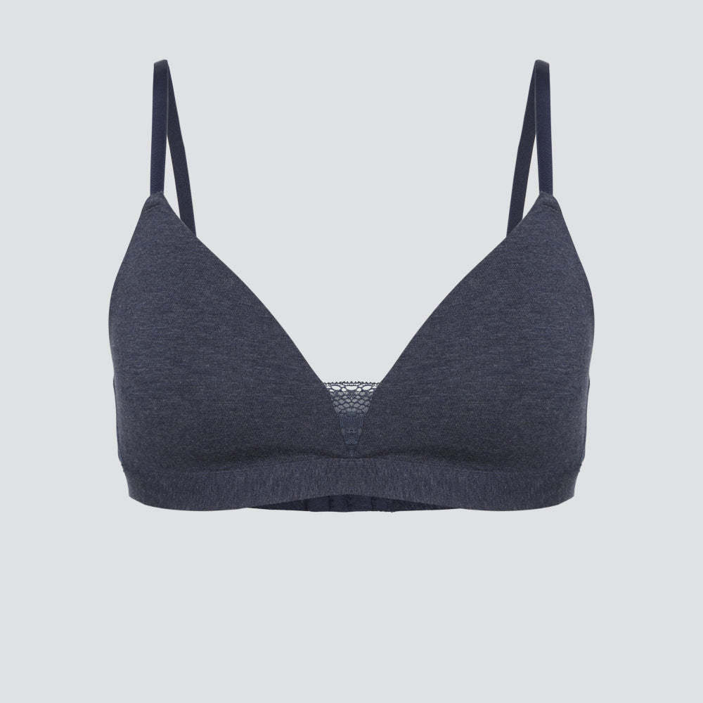 Soutien-gorge coqué sans armature avec dentelle - COMAZO