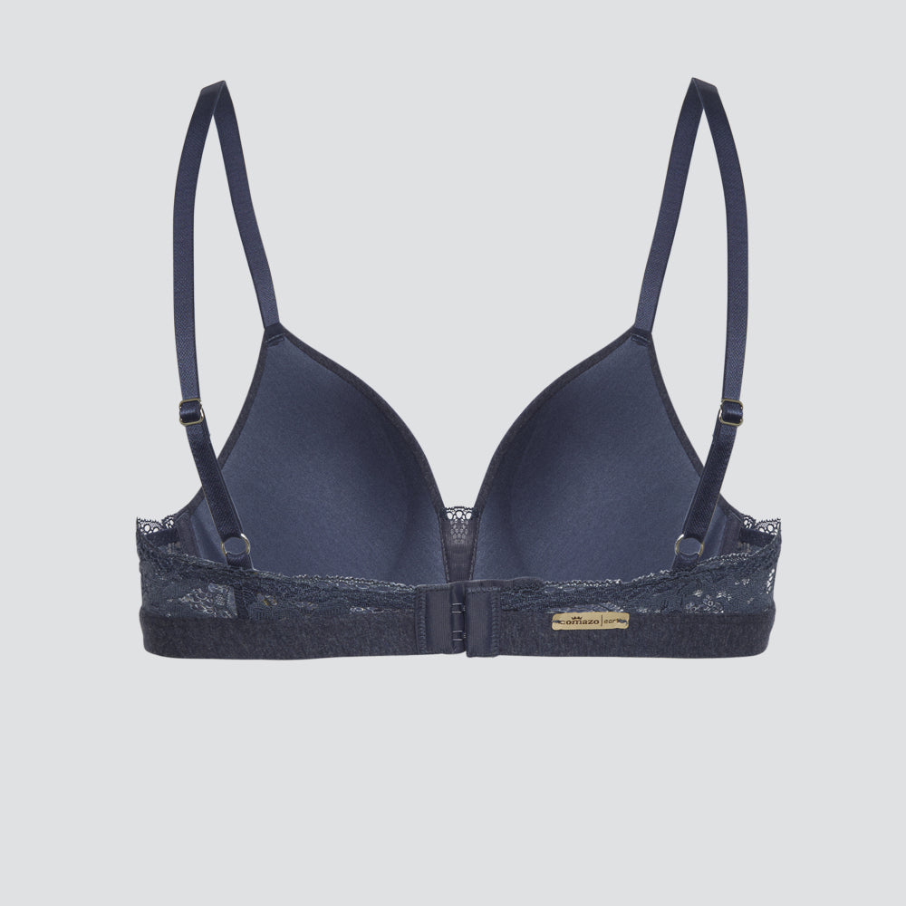 Soutien-gorge coqué sans armature avec dentelle - COMAZO