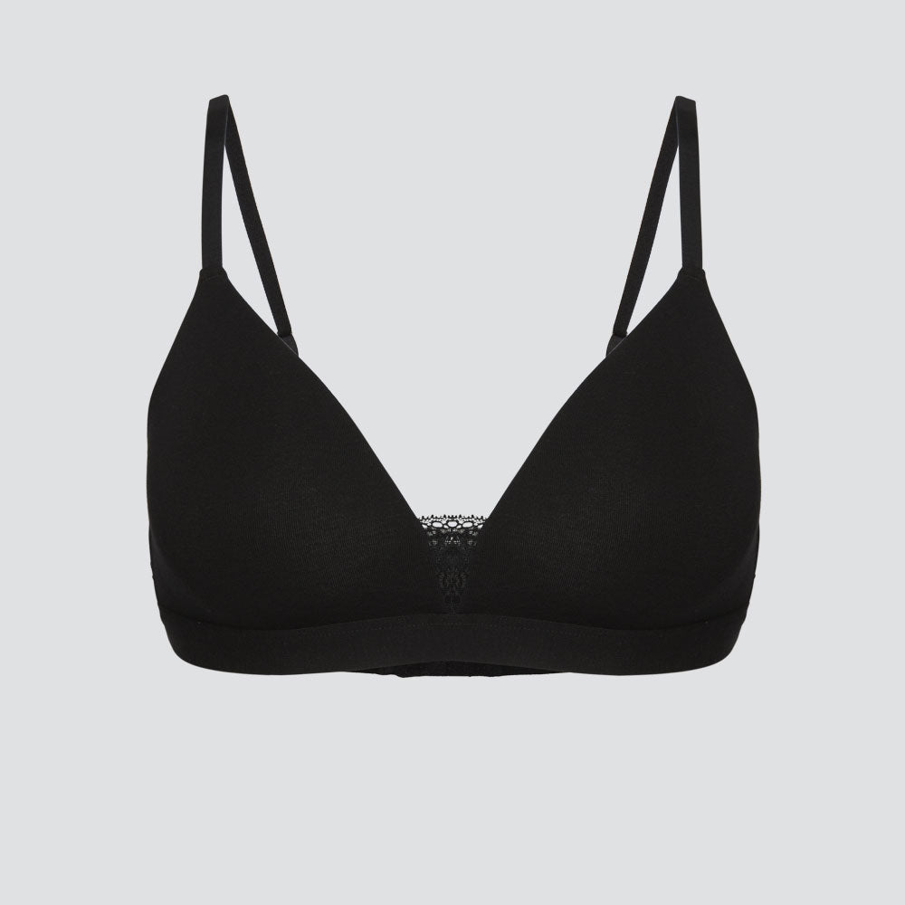 Soutien-gorge coqué sans armature avec dentelle - COMAZO