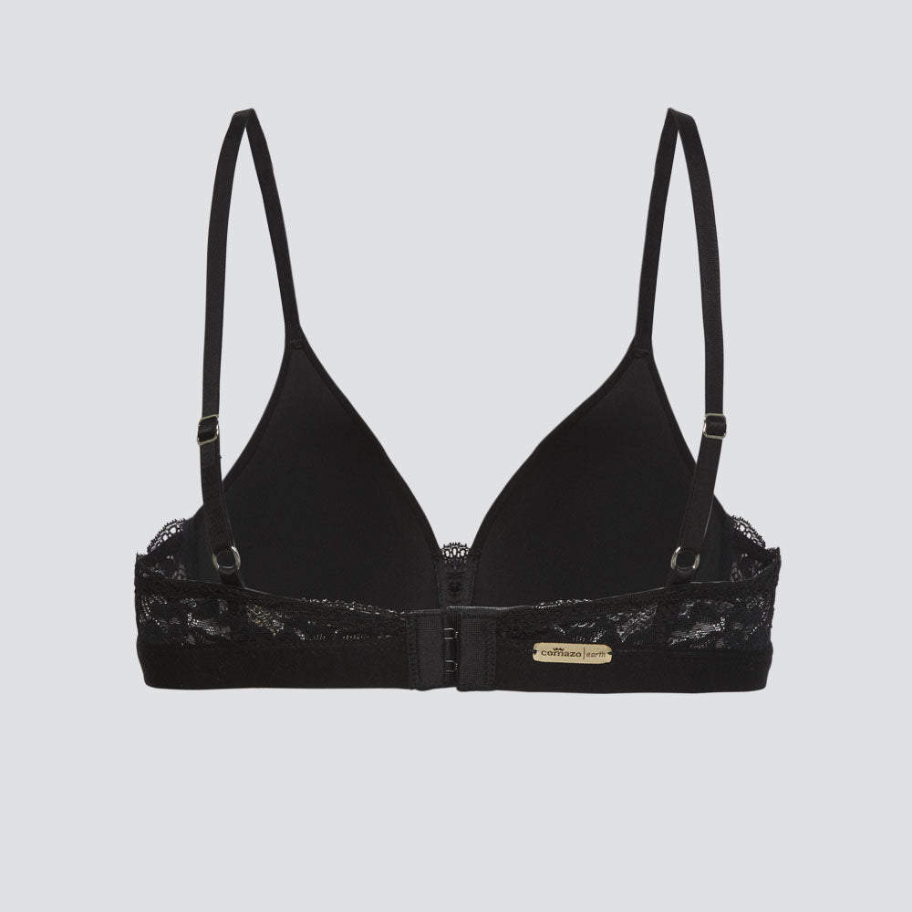 Soutien-gorge coqué sans armature avec dentelle - COMAZO
