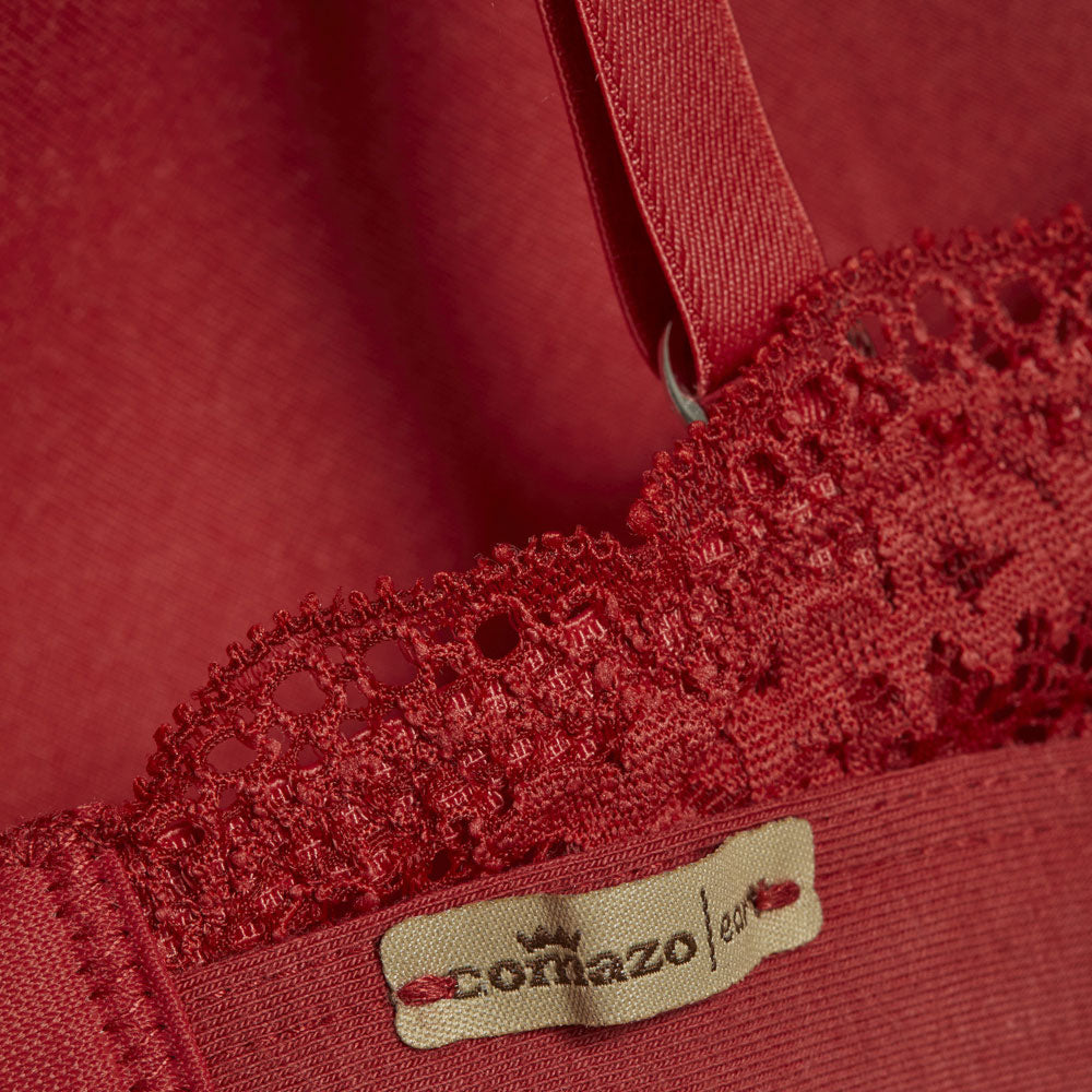 Soutien-gorge coqué sans armature avec dentelle - COMAZO