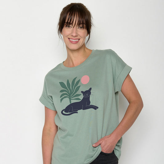 T-shirt LOONY imprimé panthère - GREENBOMB
