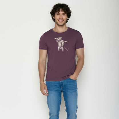 T-shirt ours au ski en coton bio - GREENBOMB