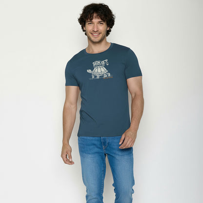 T-shirt tortue en voyage 100% coton bio - GREENBOMB