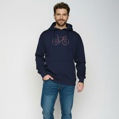 Sweat à capuche vélo néon 100% coton bio - GREENBOMB
