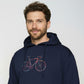 Sweat à capuche vélo néon 100% coton bio - GREENBOMB
