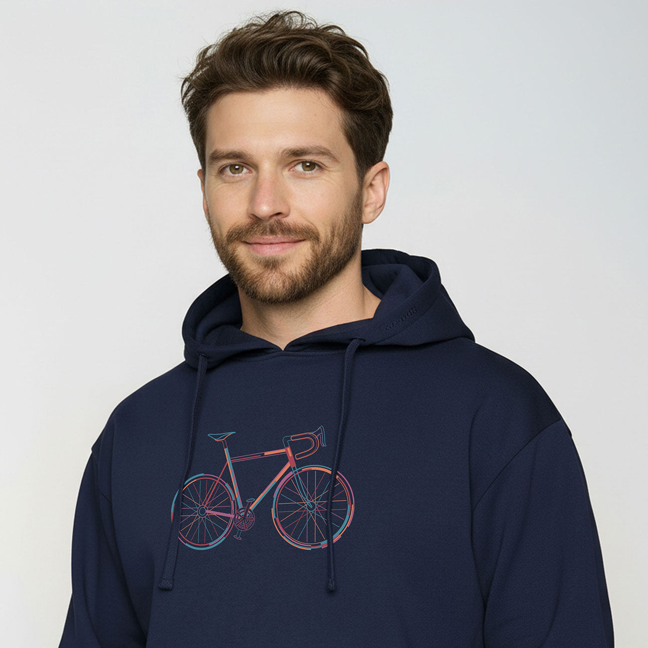 Sweat à capuche vélo néon 100% coton bio - GREENBOMB