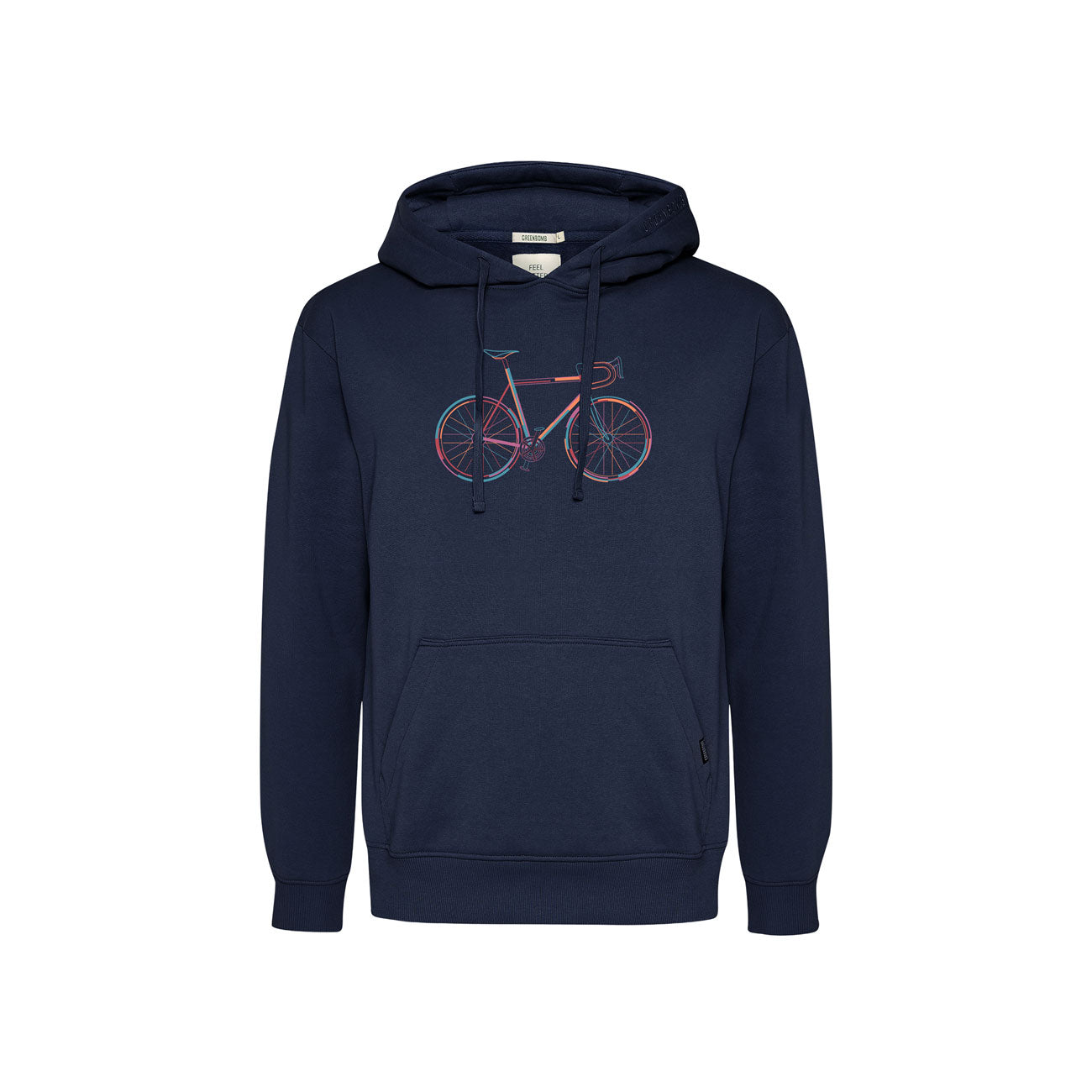 Sweat à capuche vélo néon 100% coton bio - GREENBOMB