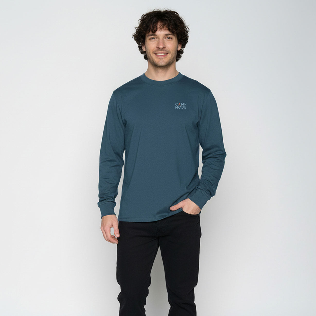 T-shirt manches longues en mode camping 100% coton - GREENBOMB