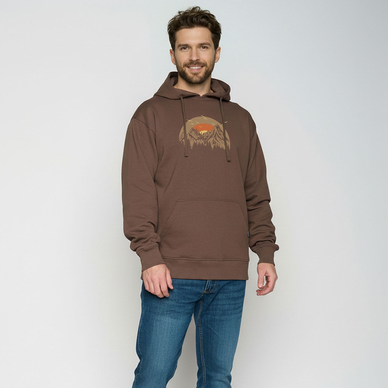 Sweat à capuche montagne 100% coton bio - GREENBOMB